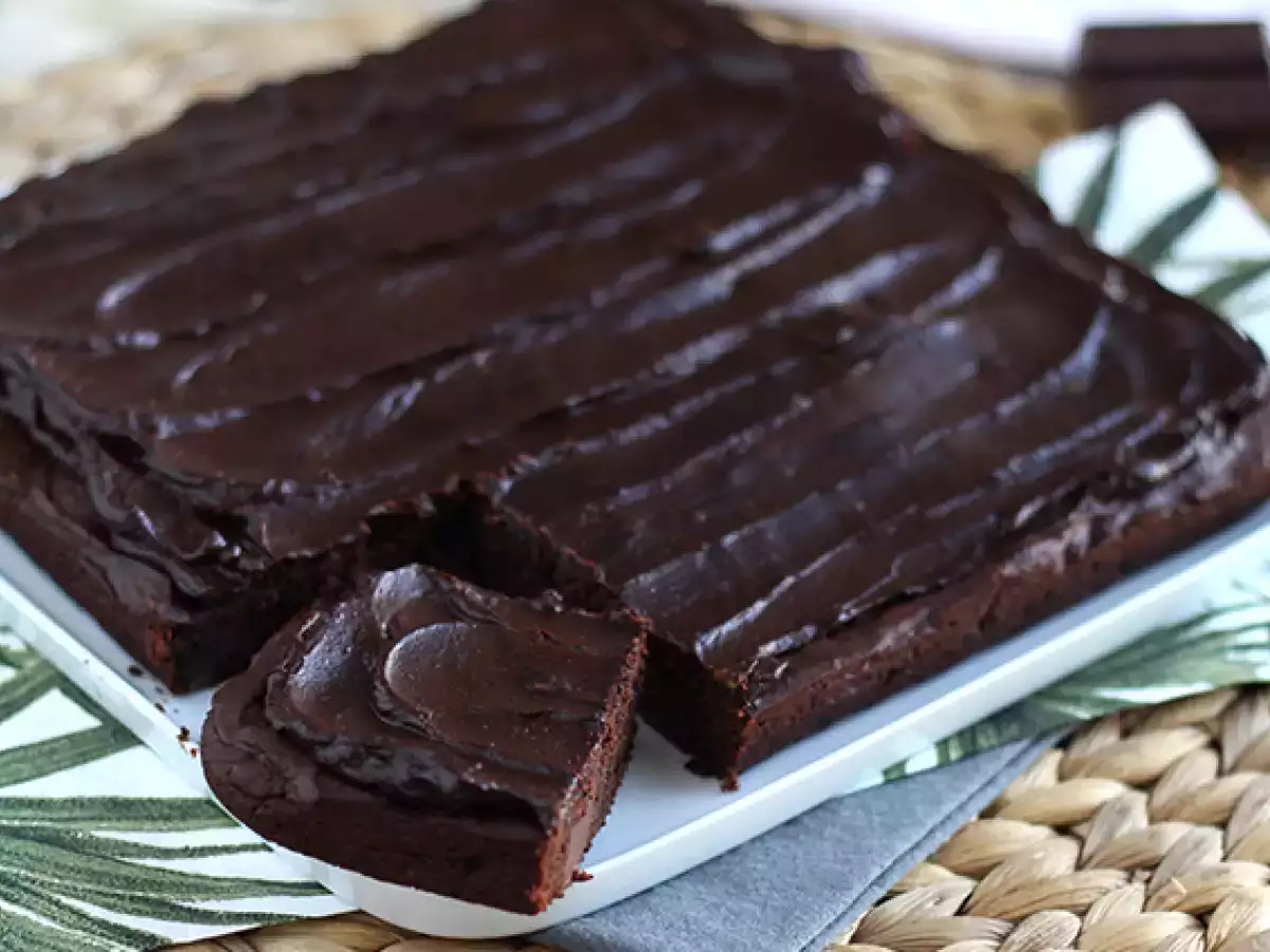 Brownies Alpukat dan Cokelat tanpa mentega - bebas laktosa - foto 6