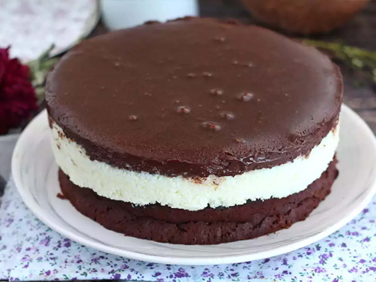 Brownies Bounty Cokelat dan Kelapa - foto 3