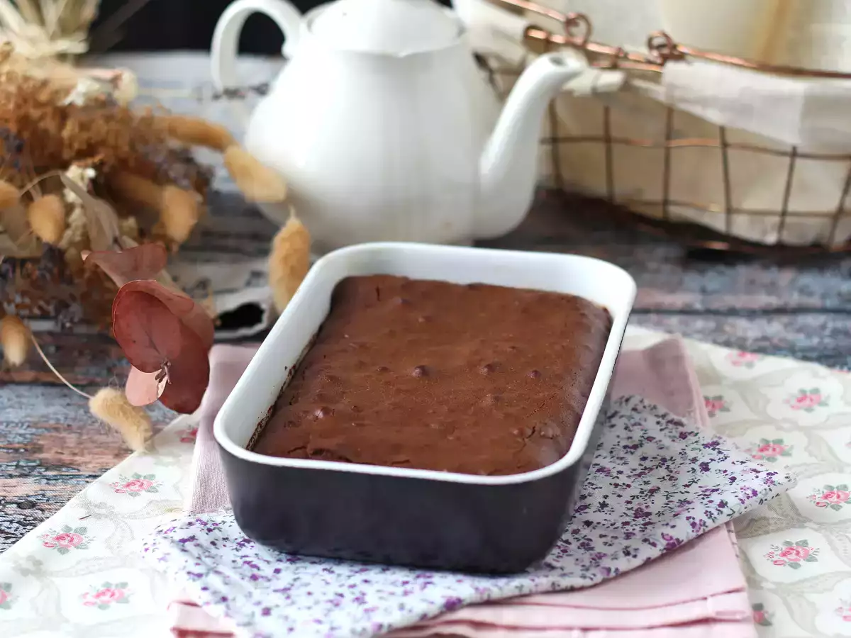 Brownies cokelat dan kenari di penggorengan udara - foto 3