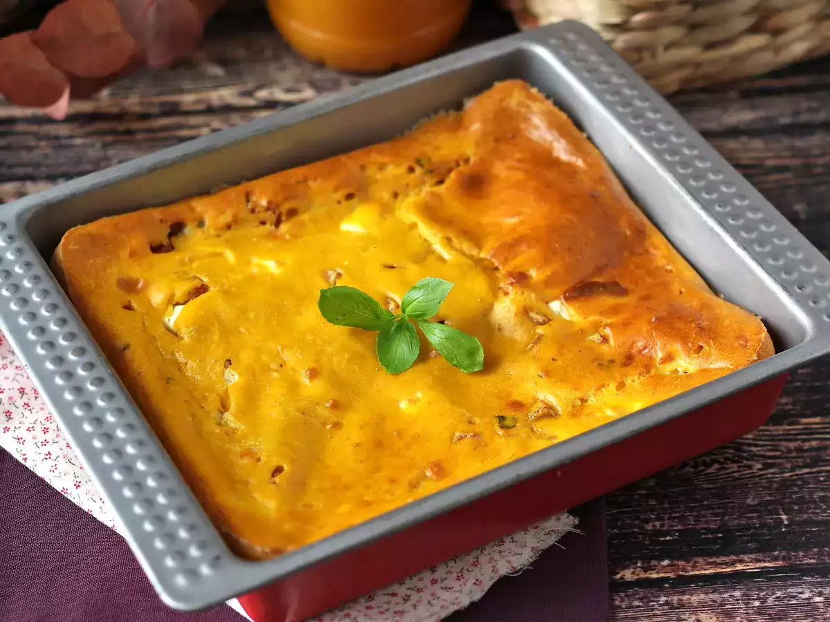 Brownies ham dan feta yang gurih dengan labu: resep yang sempurna untuk mendaur ulang sup! - foto 2