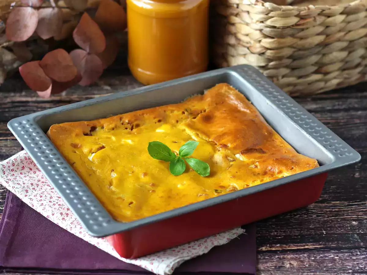 Brownies ham dan feta yang gurih dengan labu: resep yang sempurna untuk mendaur ulang sup! - foto 4