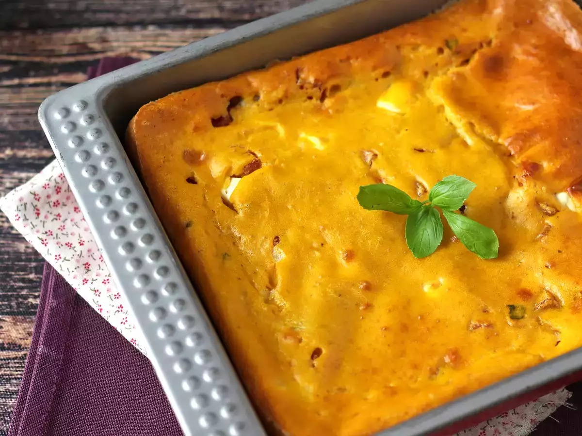 Brownies ham dan feta yang gurih dengan labu: resep yang sempurna untuk mendaur ulang sup! - foto 6