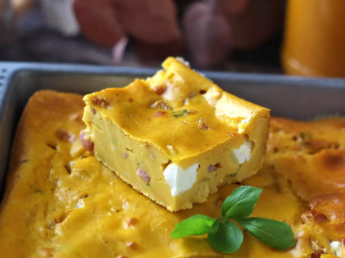 Brownies ham dan feta yang gurih dengan labu: resep yang sempurna untuk mendaur ulang sup! - foto 7