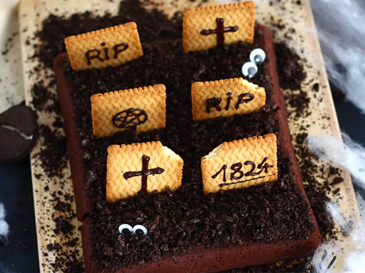 Brownies kuburan untuk Halloween - foto 3