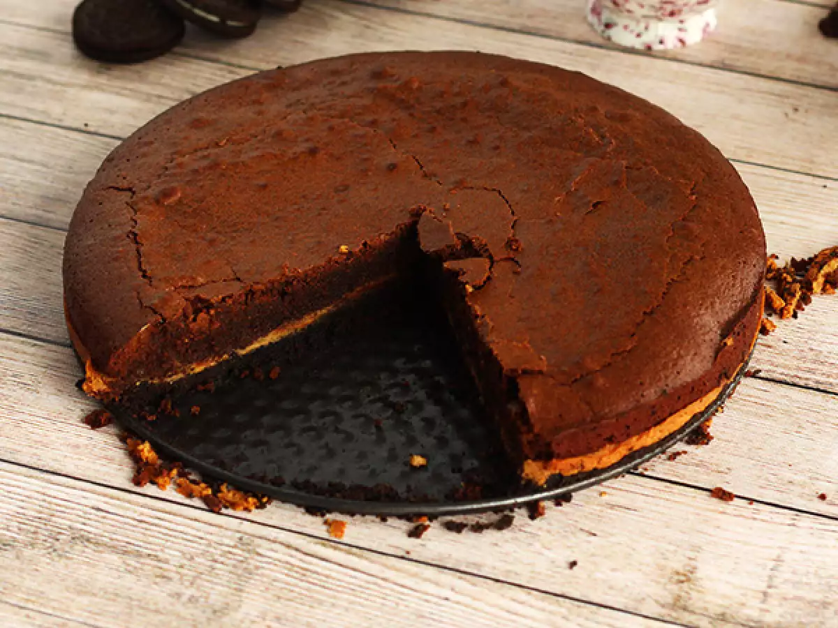 Brownies Oreo dengan Selai Kacang