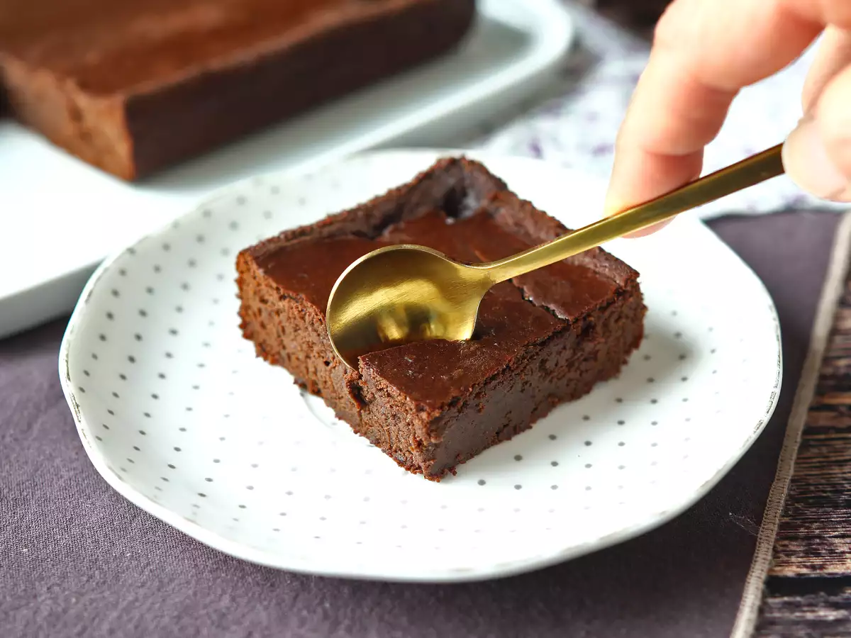Brownies protein rasa cokelat dan kacang merah - foto 5