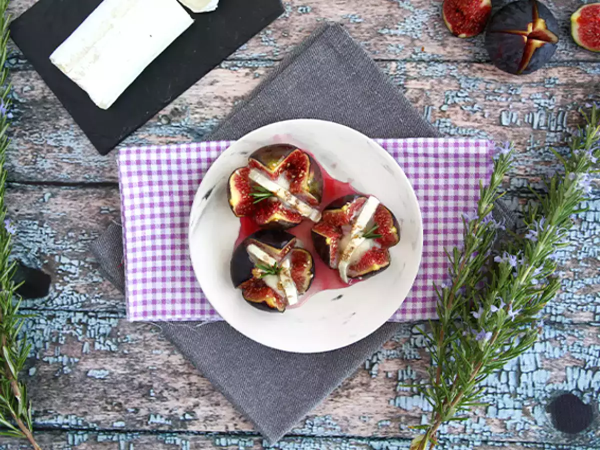 Buah ara panggang dengan keju kambing madu - foto 2