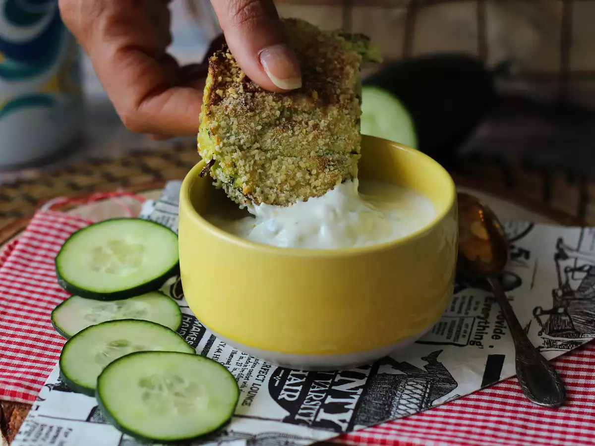 Burger zucchini dan kentang dengan air fryer - foto 2
