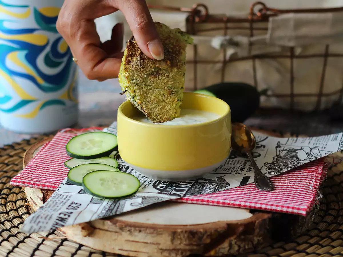 Burger zucchini dan kentang dengan air fryer - foto 5