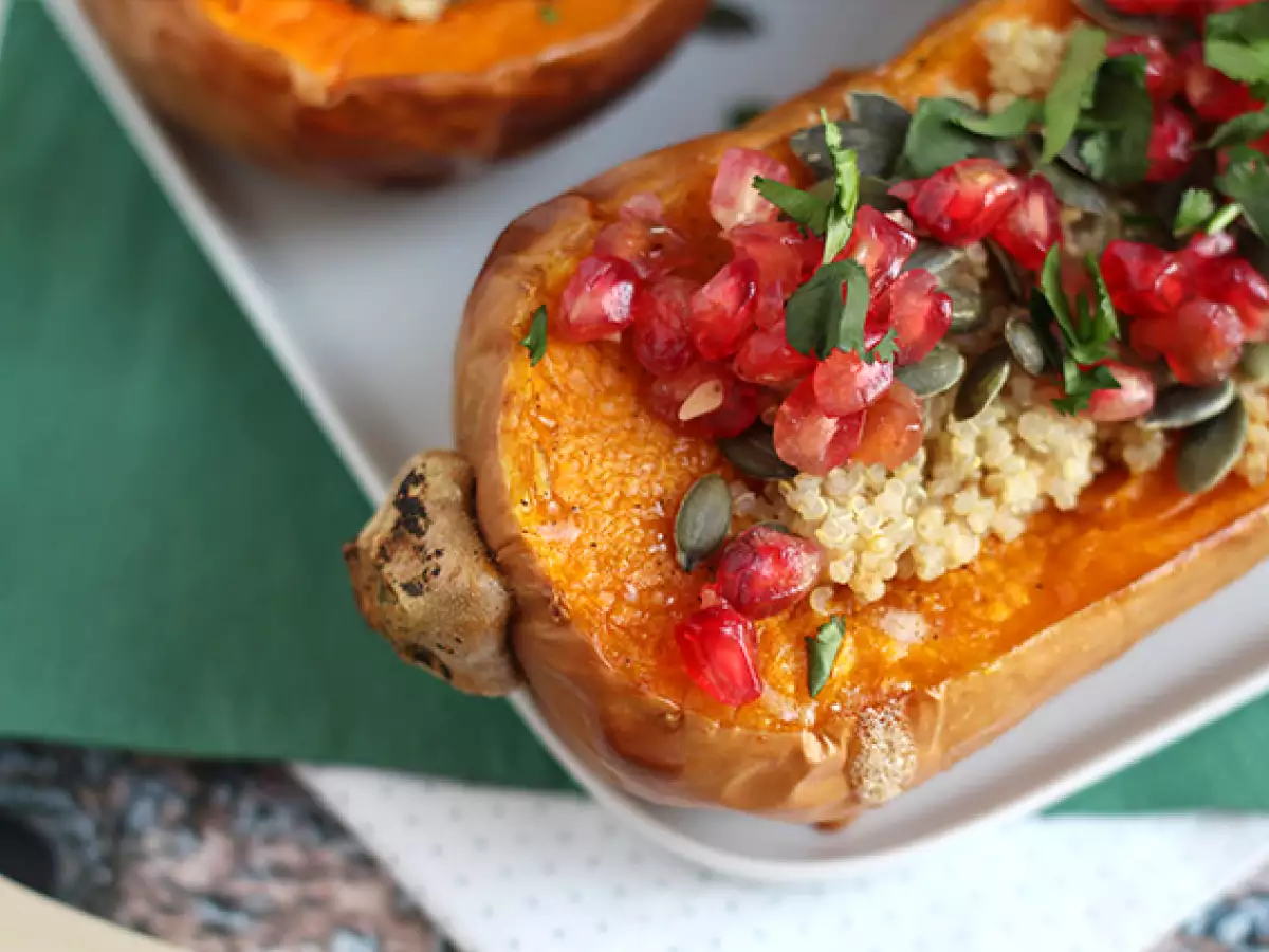 Butternut diisi dengan quinoa dan delima - foto 5