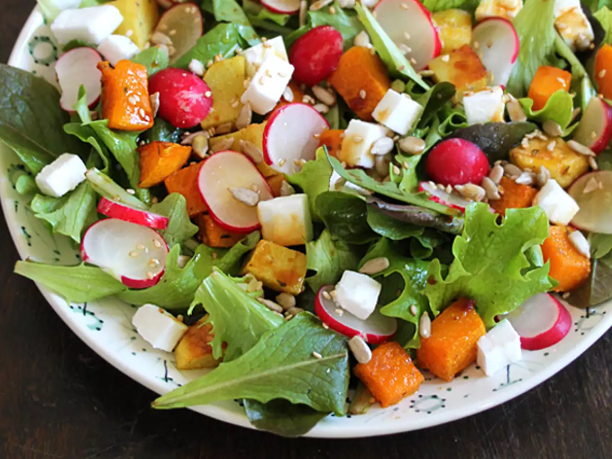 Butternut, kentang, lobak, dan salad feta - foto 2