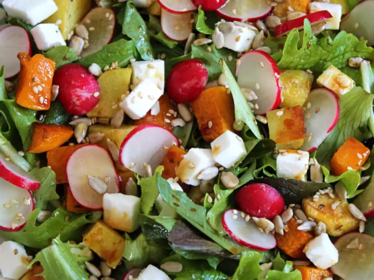 Butternut, kentang, lobak, dan salad feta - foto 4