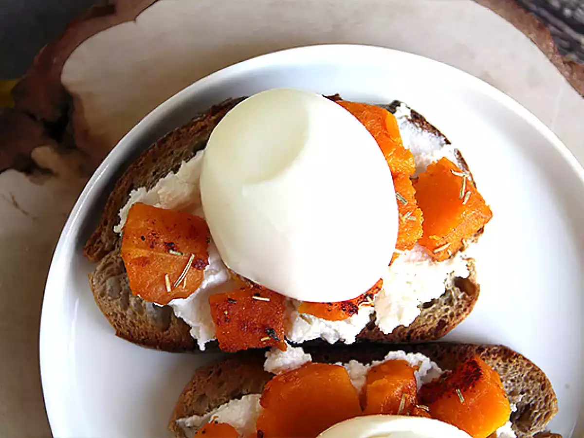 Butternut ricotta dan sandwich telur - foto 3