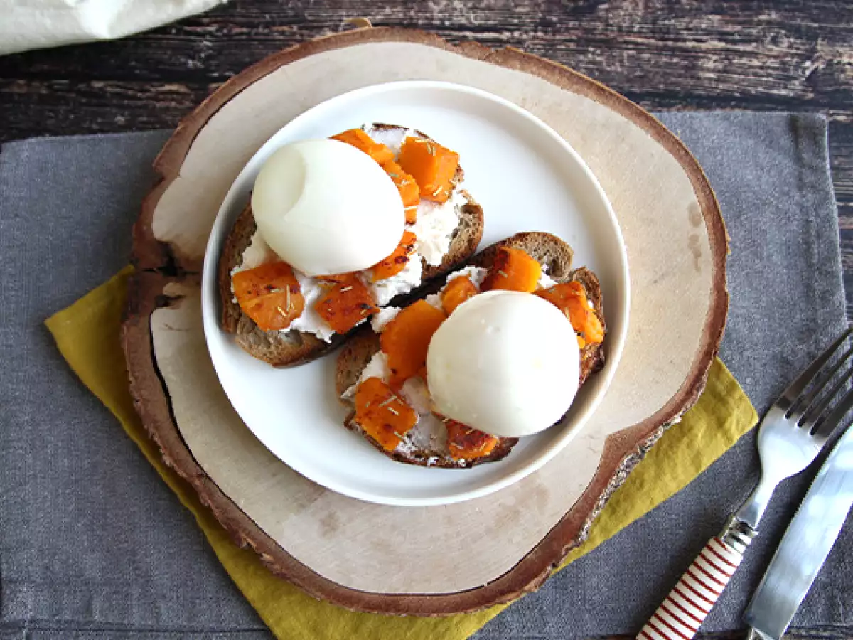 Butternut ricotta dan sandwich telur - foto 4
