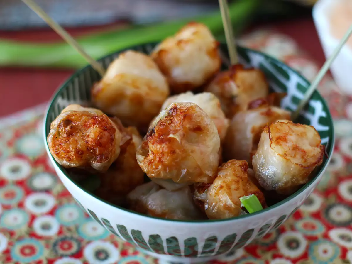 Camilan udang ala lumpia yang dimasak dengan air fryer - foto 4