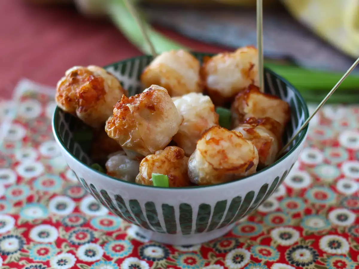 Camilan udang ala lumpia yang dimasak dengan air fryer - foto 6