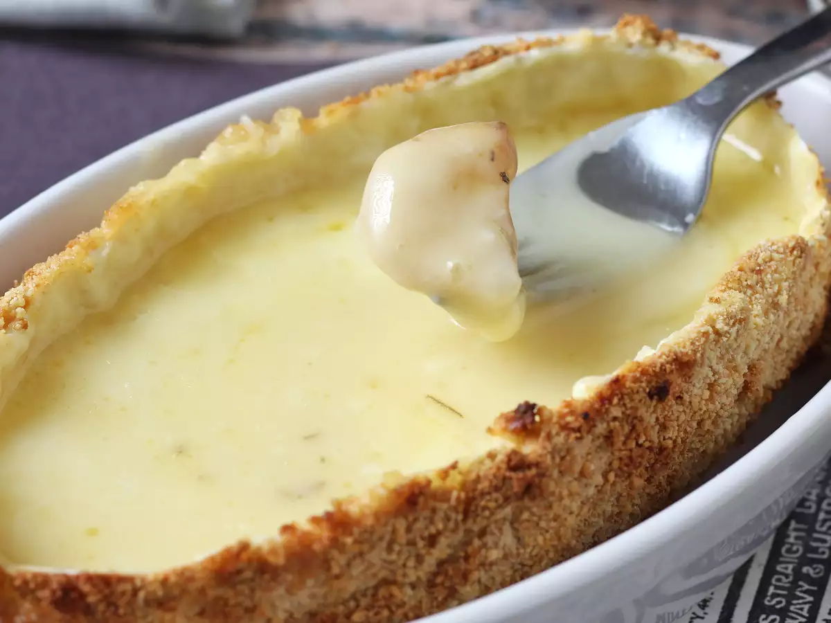 Caprice des dieux berbalut tepung roti dengan kentang grenaille di air fryer - foto 2