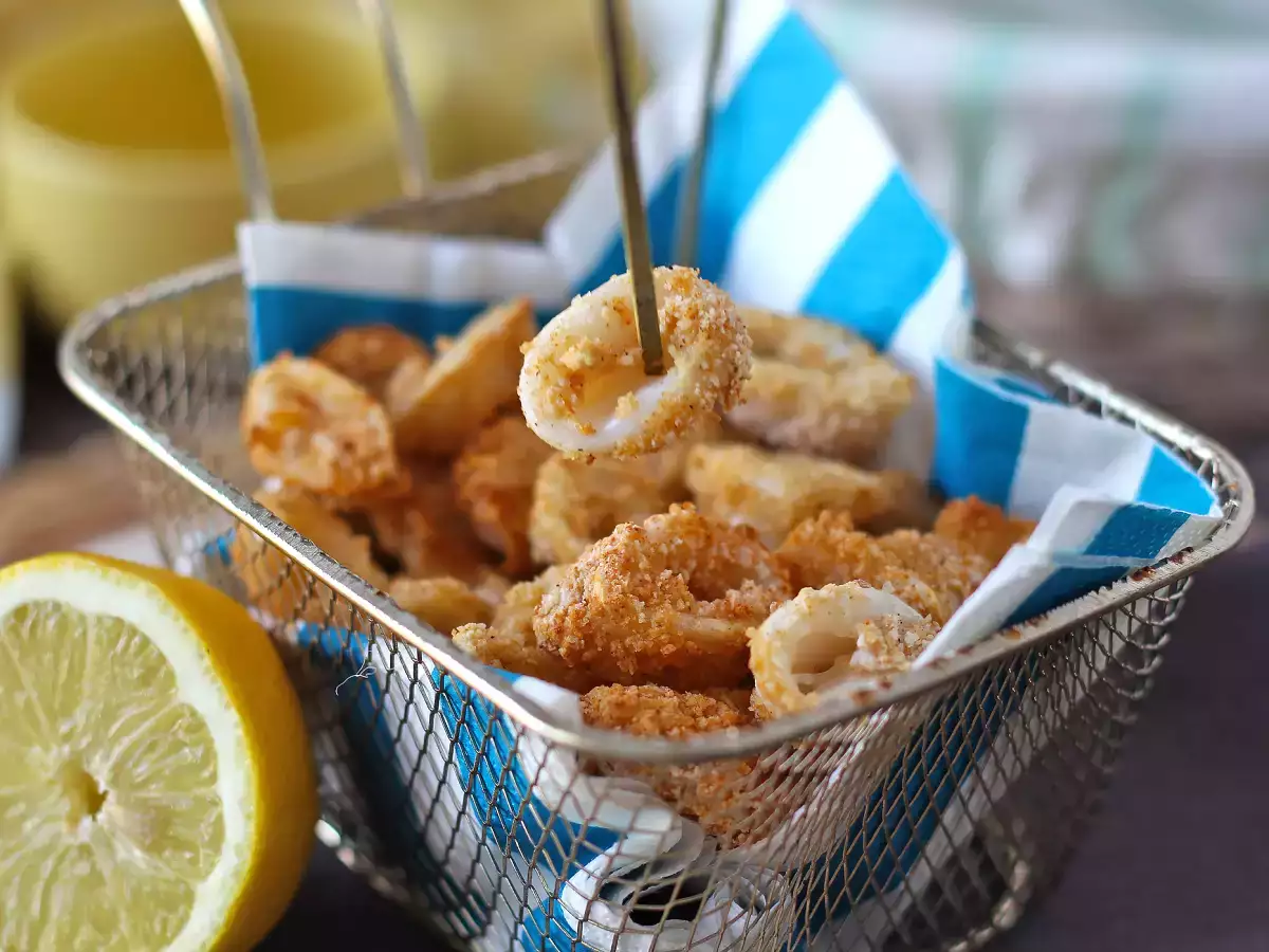 Cincin cumi dalam penggorengan udara renyah dan ringan - foto 4