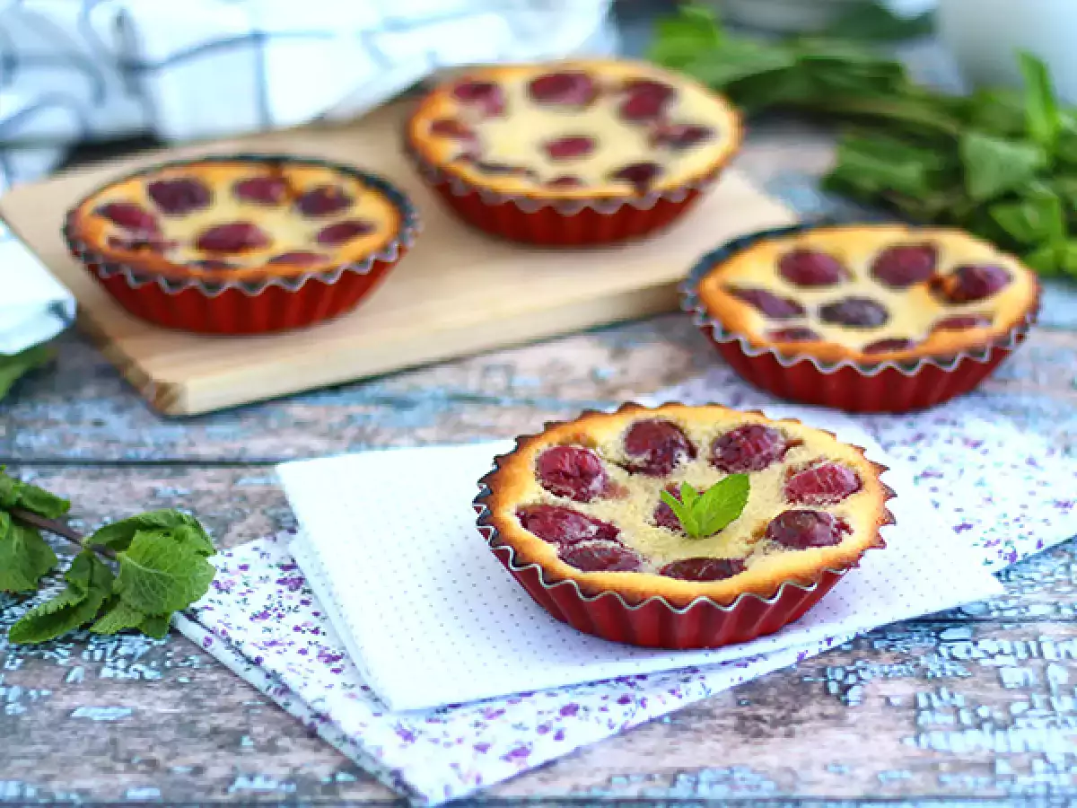 Clafoutis ceri mini bebas gluten - foto 2