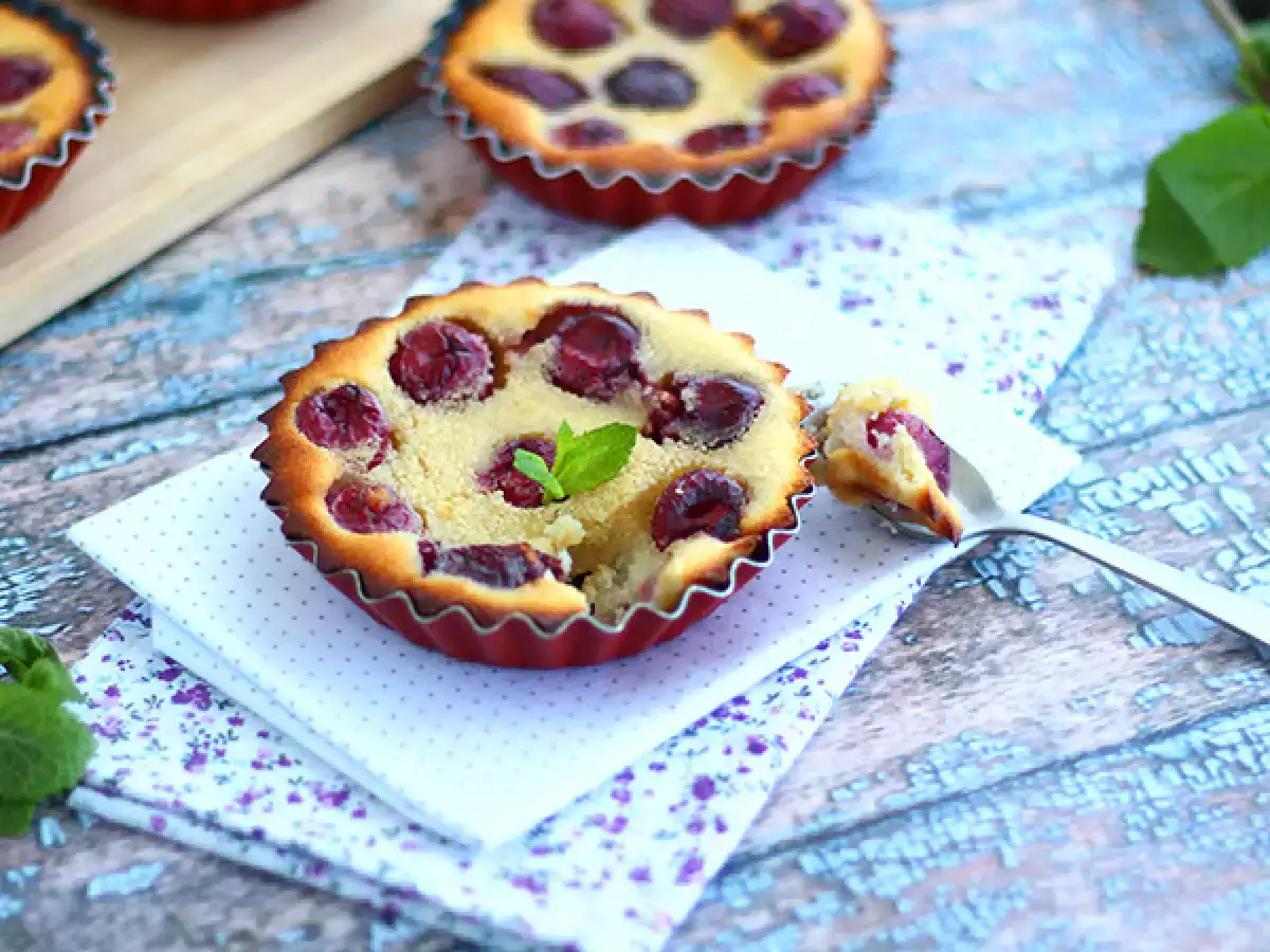 Clafoutis ceri mini bebas gluten - foto 3