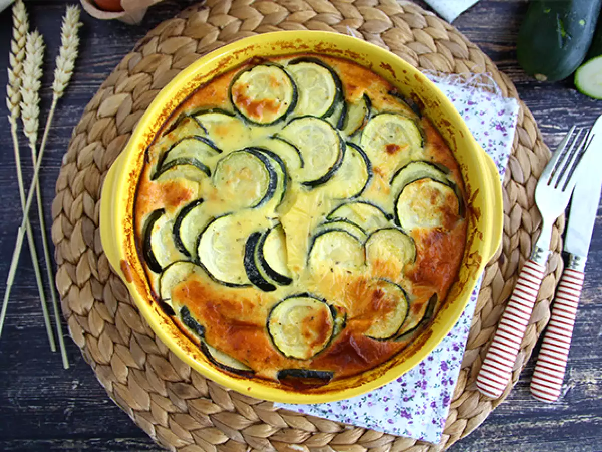 Clafoutis Zucchini dan Keju Kambing