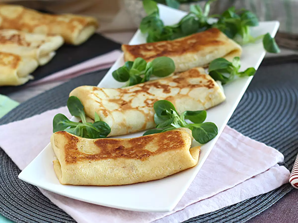 Crepe Isi Saus Béchamel, Keju, dan Ham - foto 2