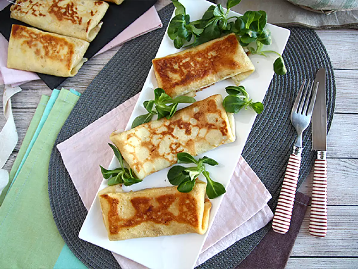 Crepe Isi Saus Béchamel, Keju, dan Ham - foto 6