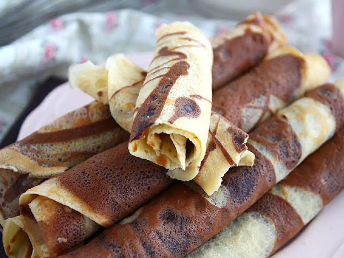 Crepes marmer vanila dan cokelat - foto 2