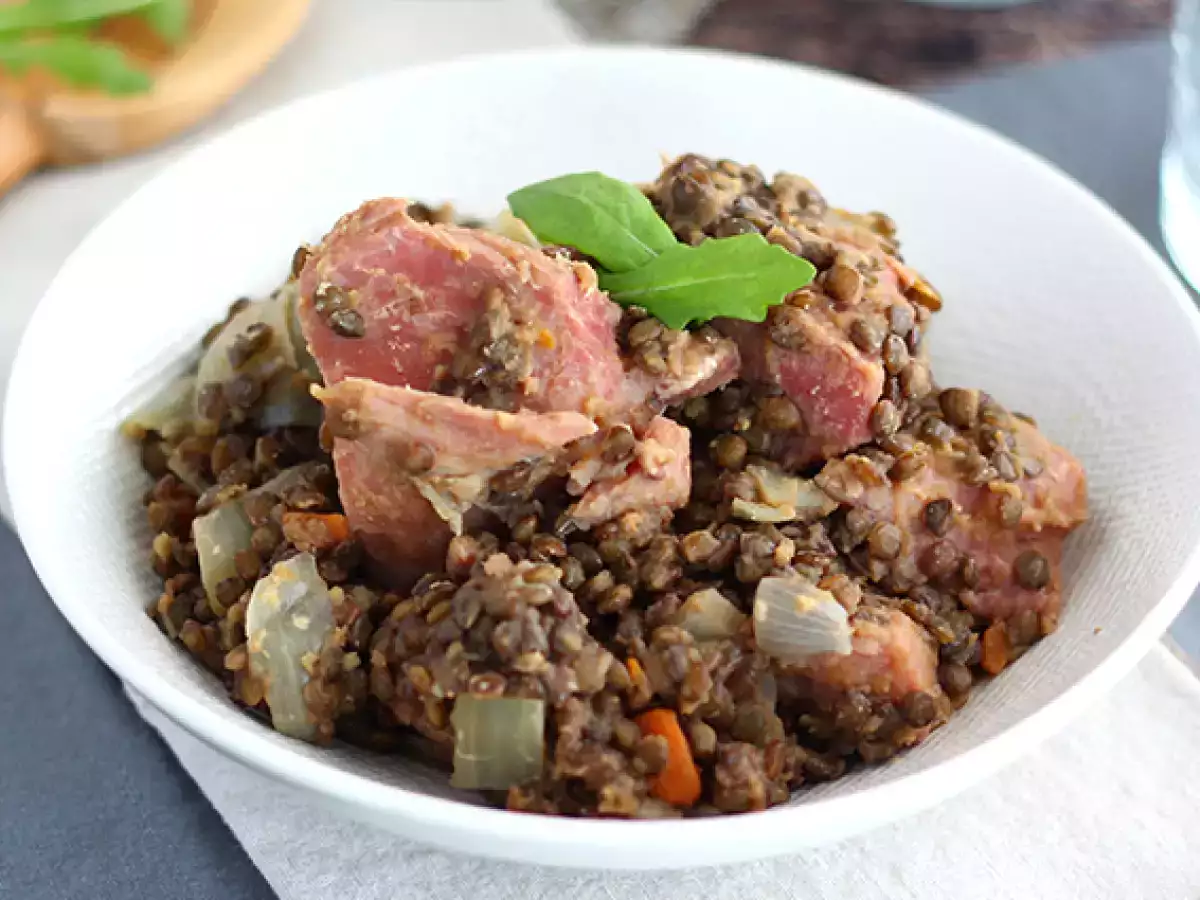Daging Babi Asin dengan Lentil - foto 2