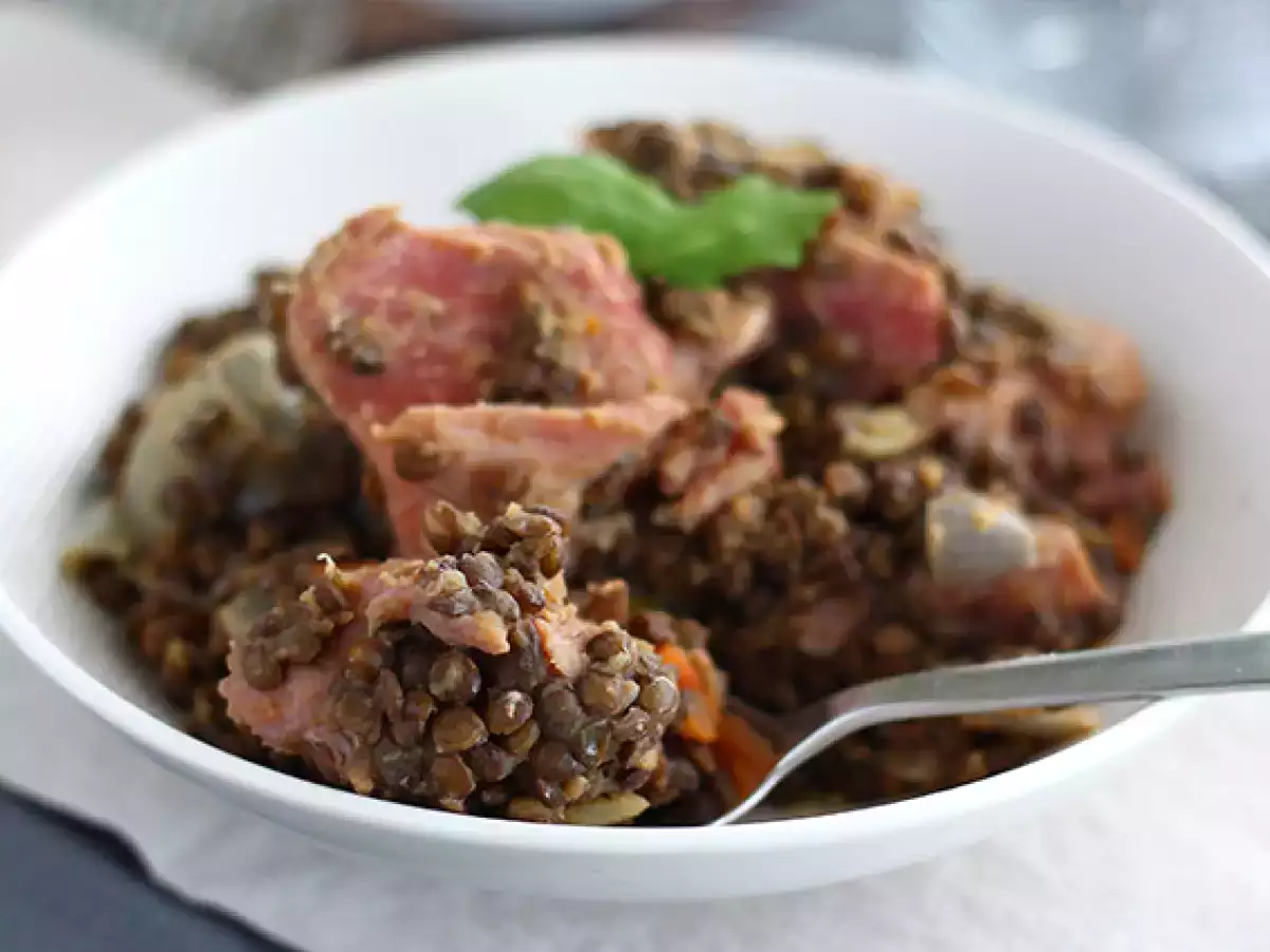 Daging Babi Asin dengan Lentil - foto 4