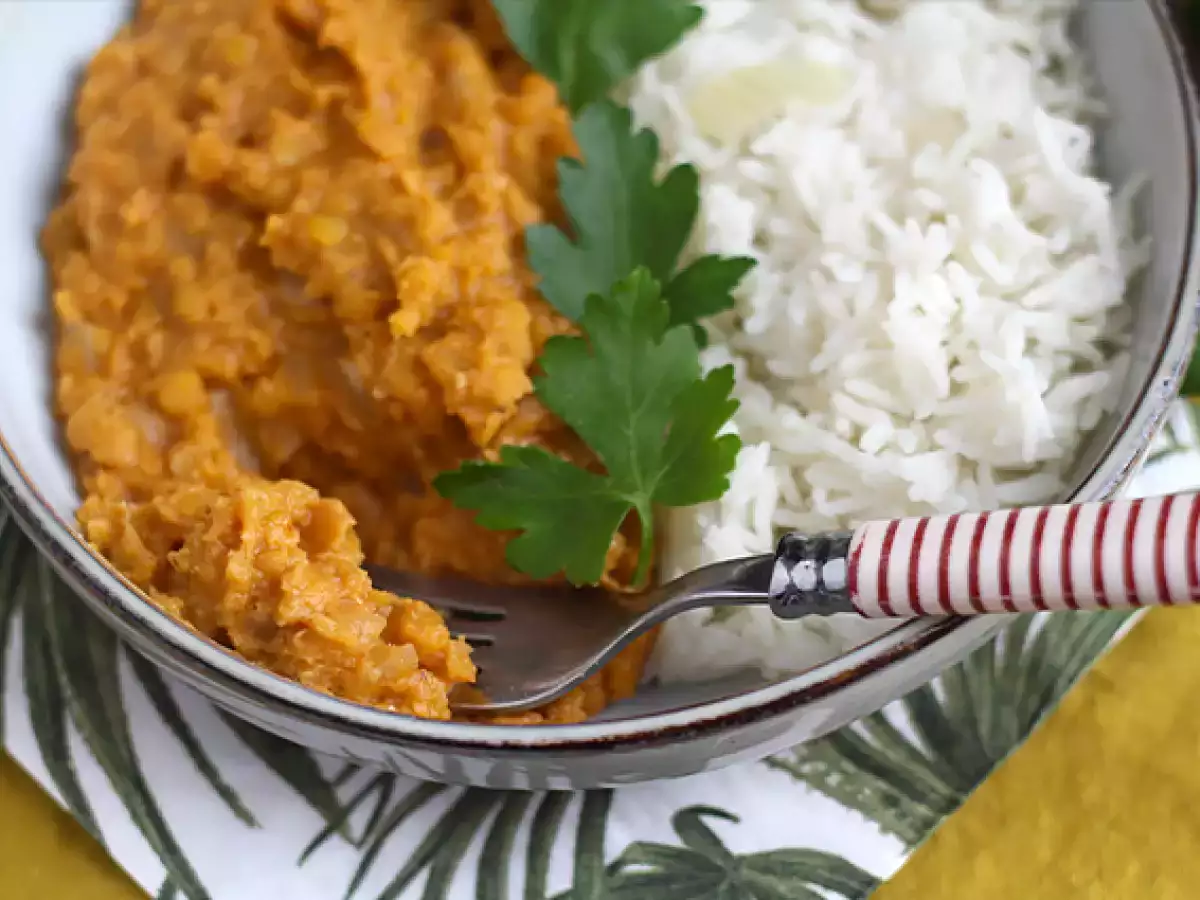 Dahl Lentil Merah yang Mudah - foto 4