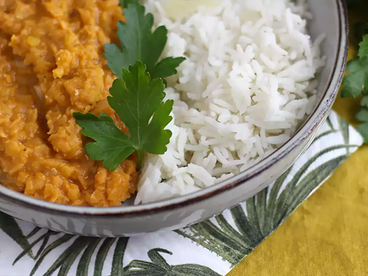 Dahl Lentil Merah yang Mudah - foto 5