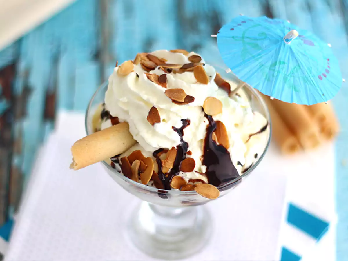 Dame blanche, es krim mudah yang sangat lezat - foto 2