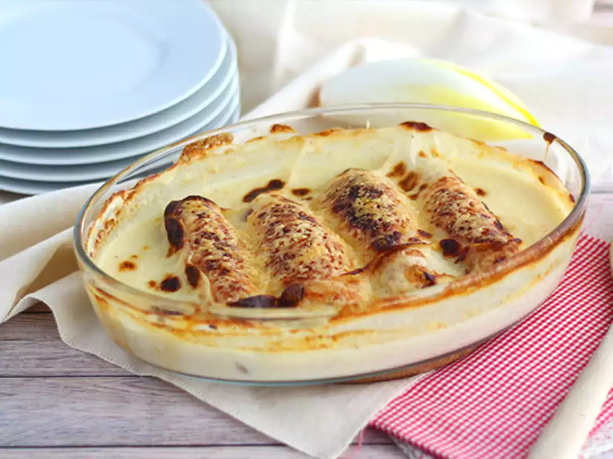 Endive Panggang dengan Ham dan Saus Béchamel - foto 2