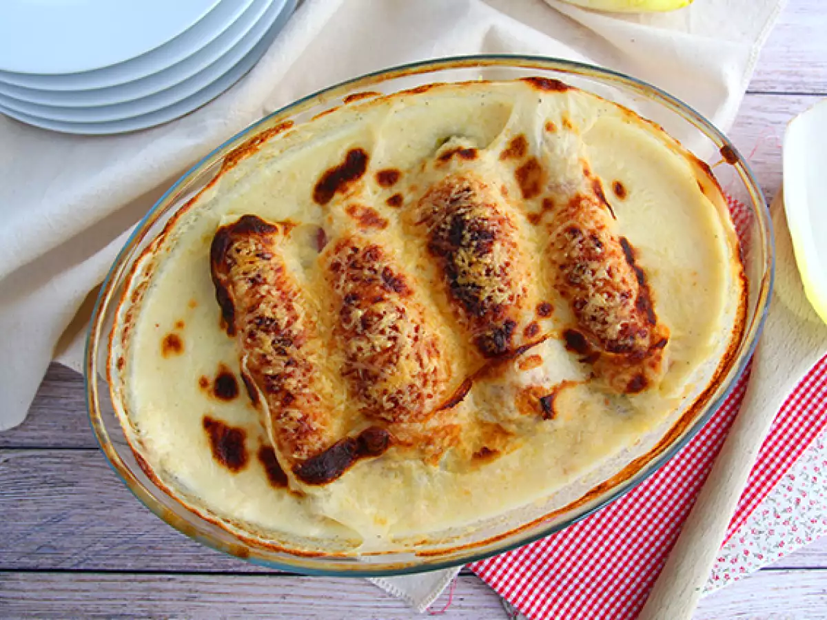 Endive Panggang dengan Ham dan Saus Béchamel - foto 4