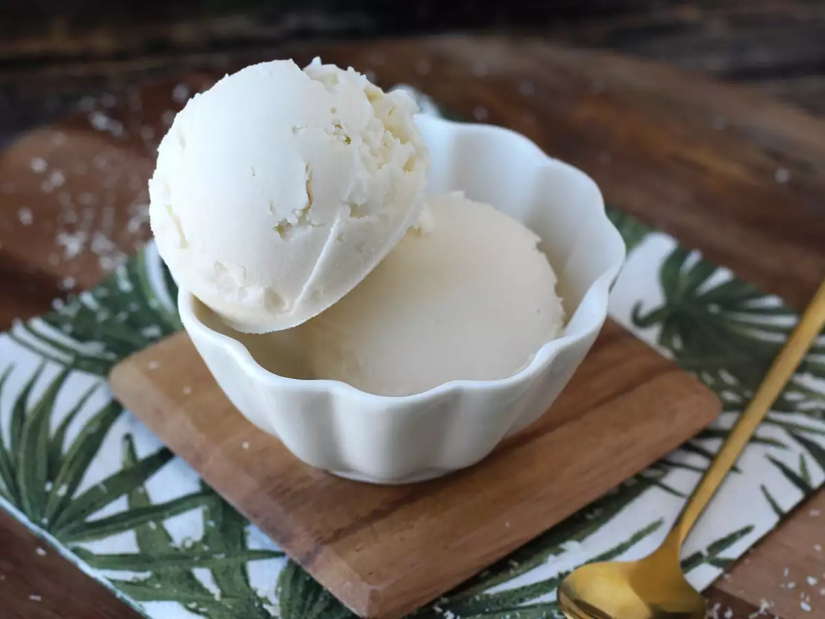 Es krim kelapa dengan Ninja Creami - foto 2