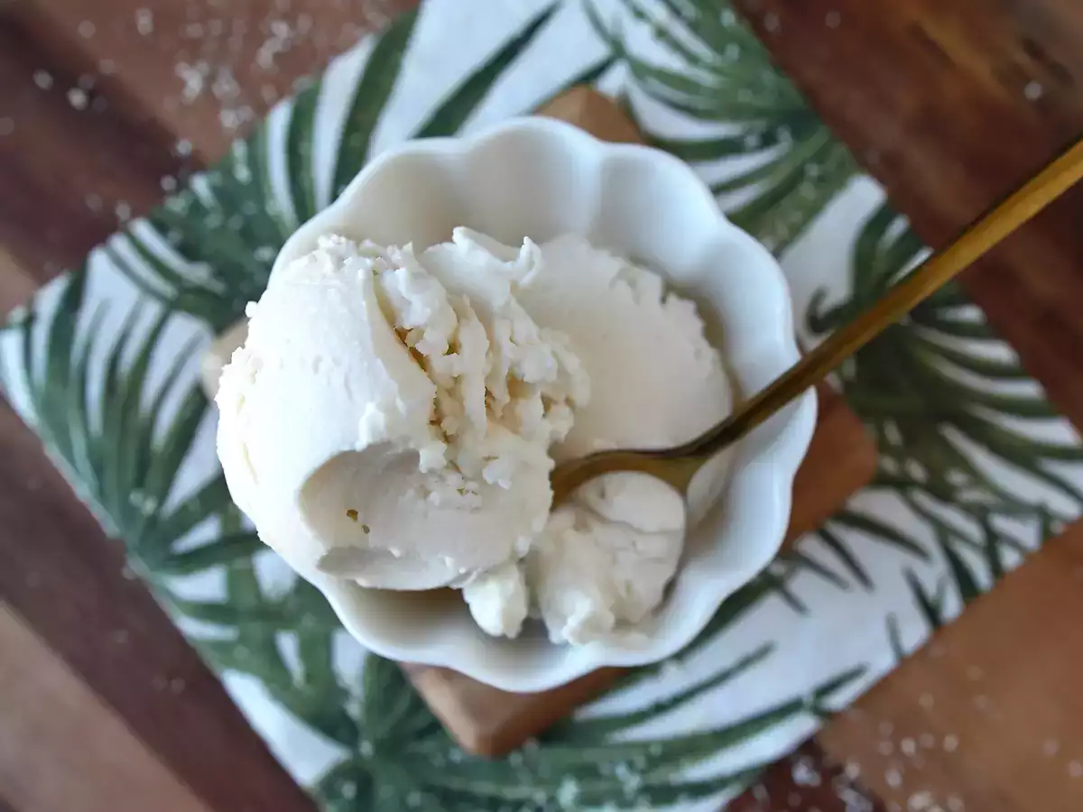Es krim kelapa dengan Ninja Creami - foto 3