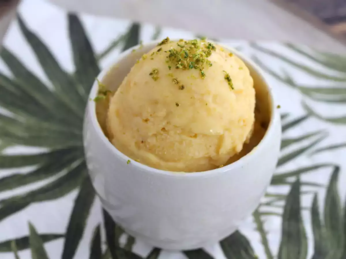 Es krim mangga tanpa pembuat es krim - foto 4