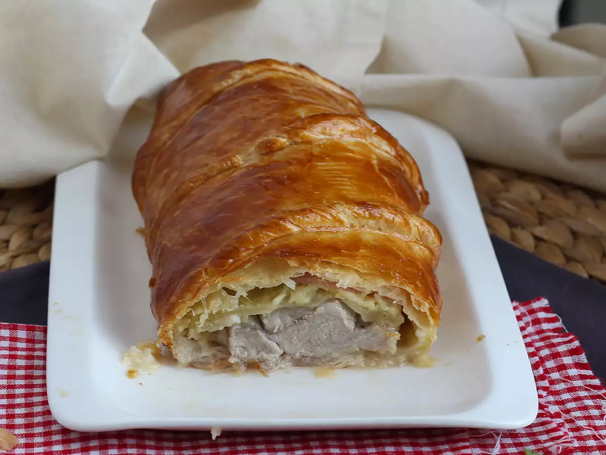 Filet mignon babi berbalut puff pastry, langkah demi langkah - foto 4