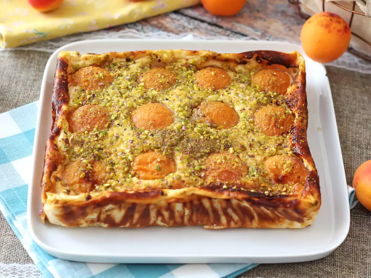 Flan cheesecake lembut dengan aprikot - foto 7