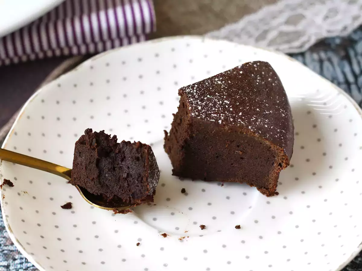 Fondant cokelat berprotein: resep dengan whey yang mudah dibuat - foto 4