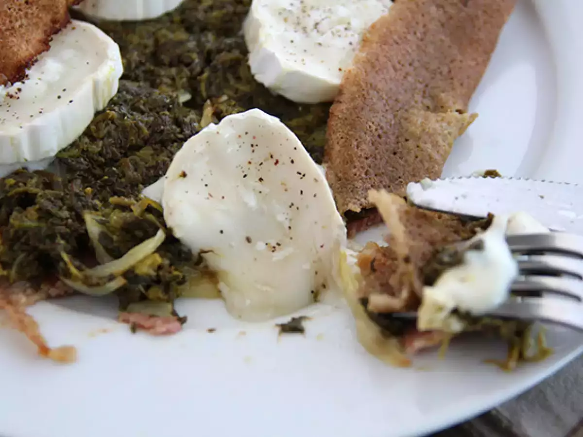 Galette Soba dengan Bayam, Ham, dan Keju Kambing - foto 2