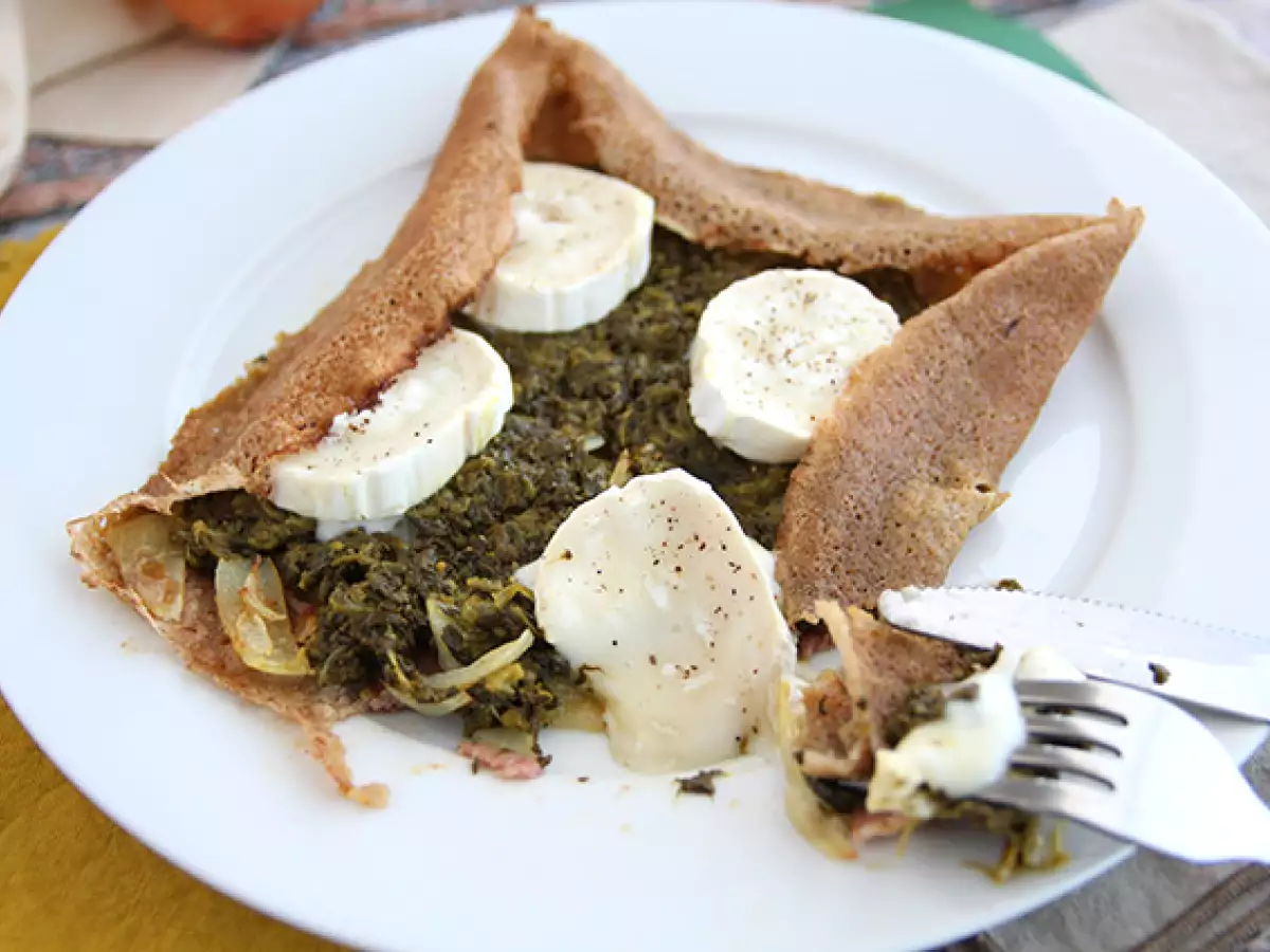 Galette Soba dengan Bayam, Ham, dan Keju Kambing - foto 4