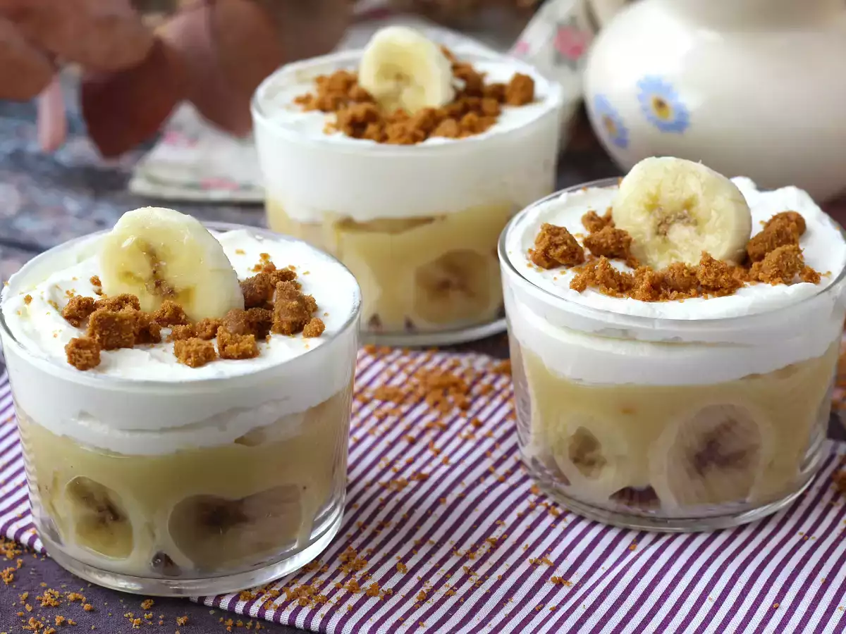 Gelas bergaya Banoffee, untuk para penggemar pisang dan karamel - foto 3