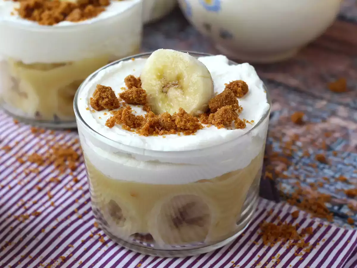 Gelas bergaya Banoffee, untuk para penggemar pisang dan karamel - foto 4
