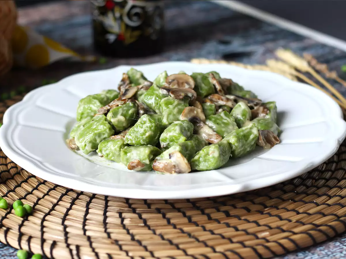 Gnocchi kacang polong dengan saus jamur - foto 3