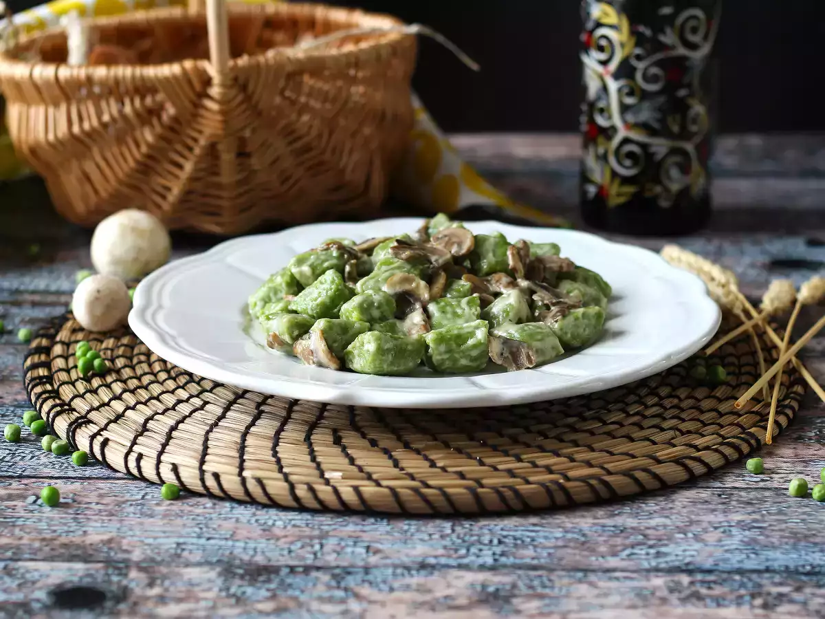 Gnocchi kacang polong dengan saus jamur - foto 4