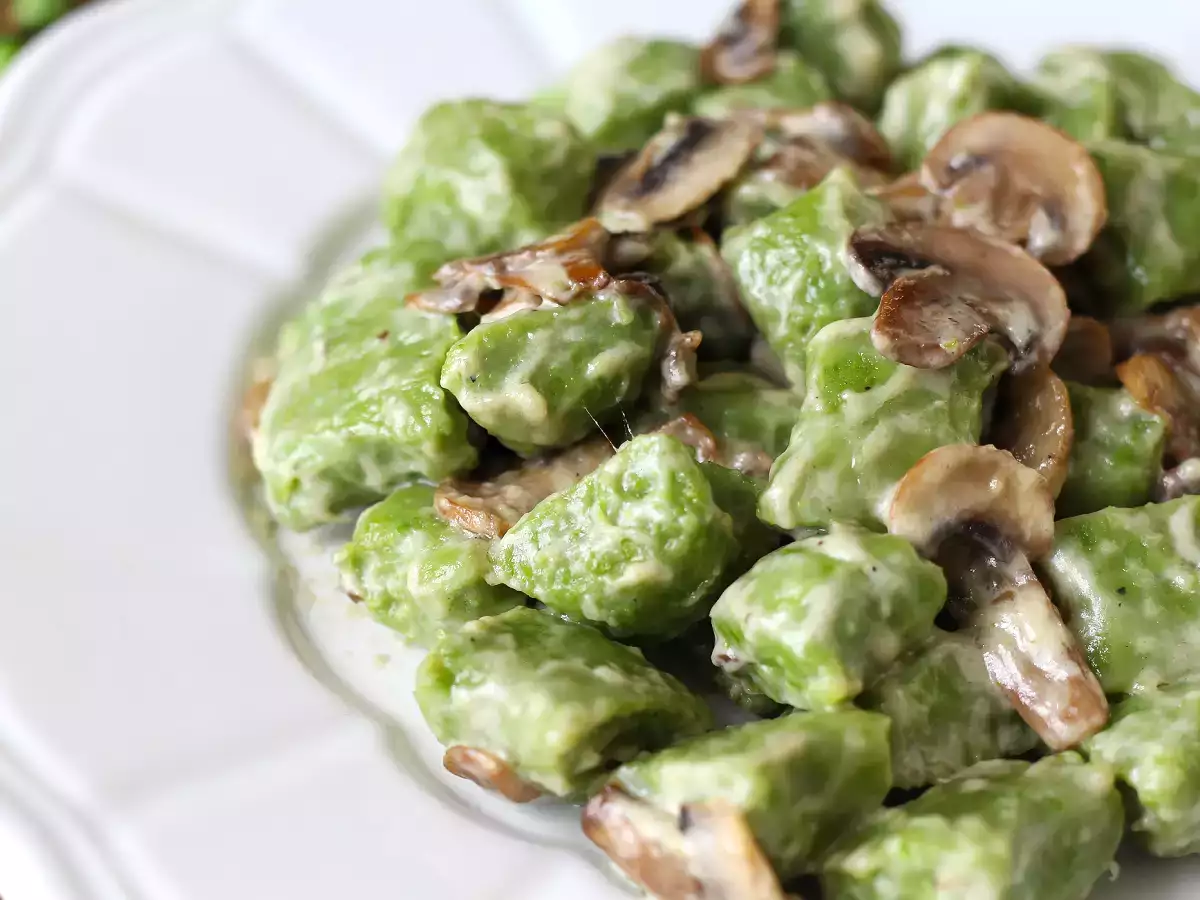 Gnocchi kacang polong dengan saus jamur - foto 5