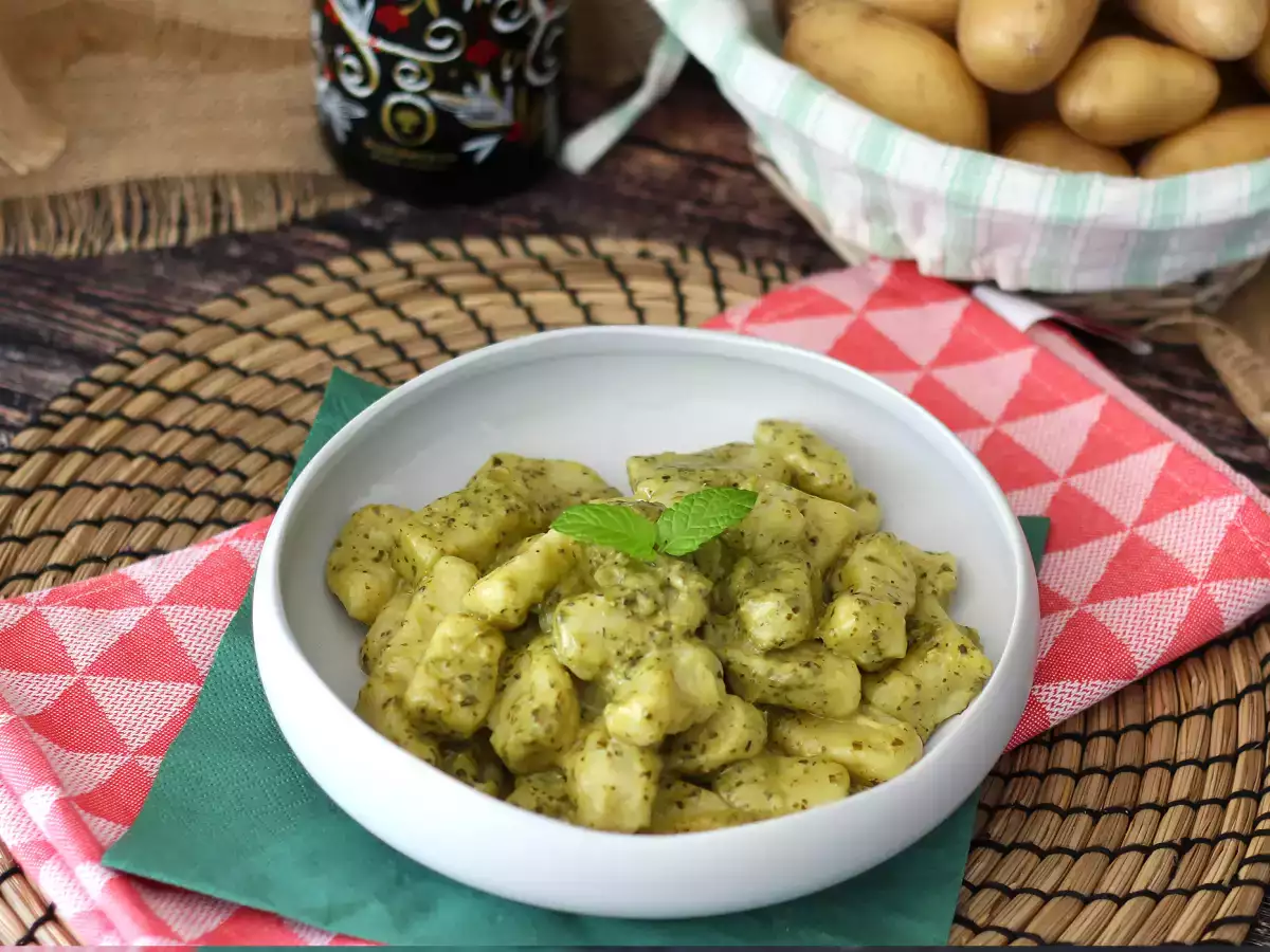 Gnocchi kentang buatan sendiri dengan pesto - foto 3