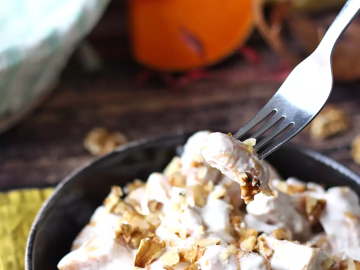 Gnocchi labu yang lembut dengan Philadelphia dan kacang kenari yang renyah - foto 2